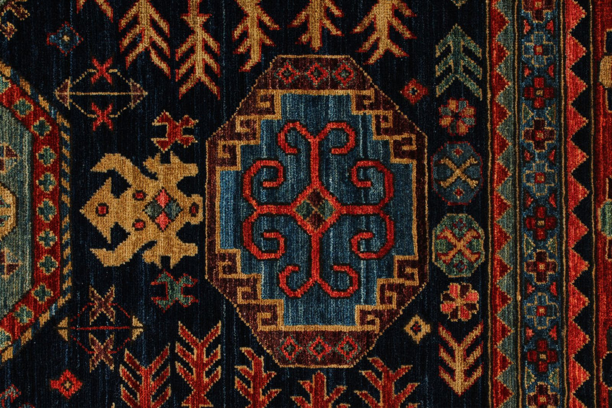 8x10 Navy and Rust Traditional Rug