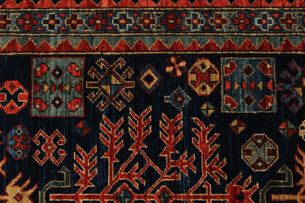8x10 Navy and Rust Traditional Rug