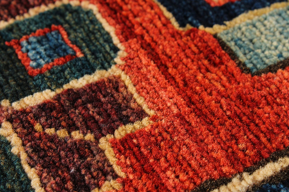 8x10 Navy and Rust Traditional Rug
