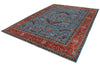 11x14 Navy and Red Anatolian Traditional Rug