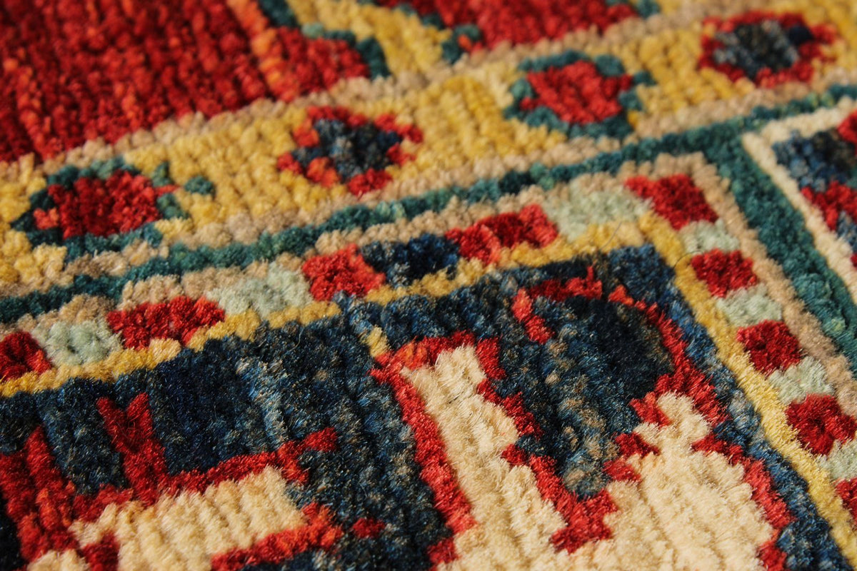 8x10 Blue and Rust Traditional Rug