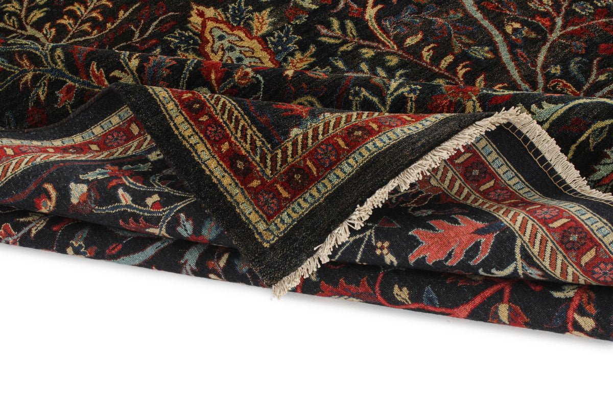 8x11 Navy and Red Anatolian Traditional Rug