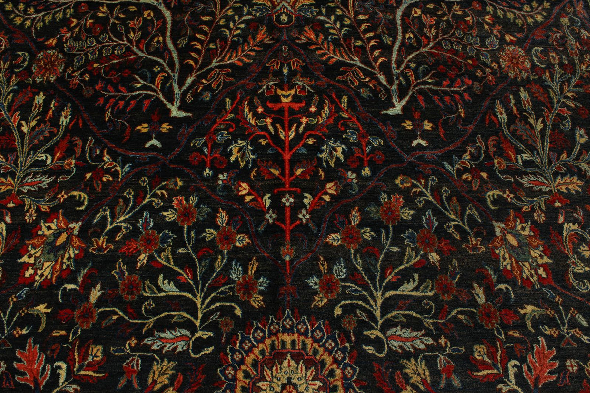 8x11 Navy and Red Anatolian Traditional Rug