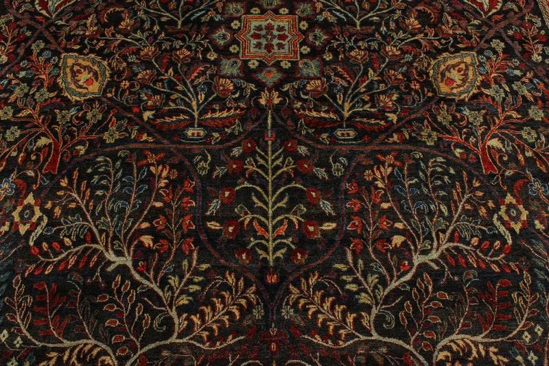 8x11 Navy and Red Anatolian Traditional Rug