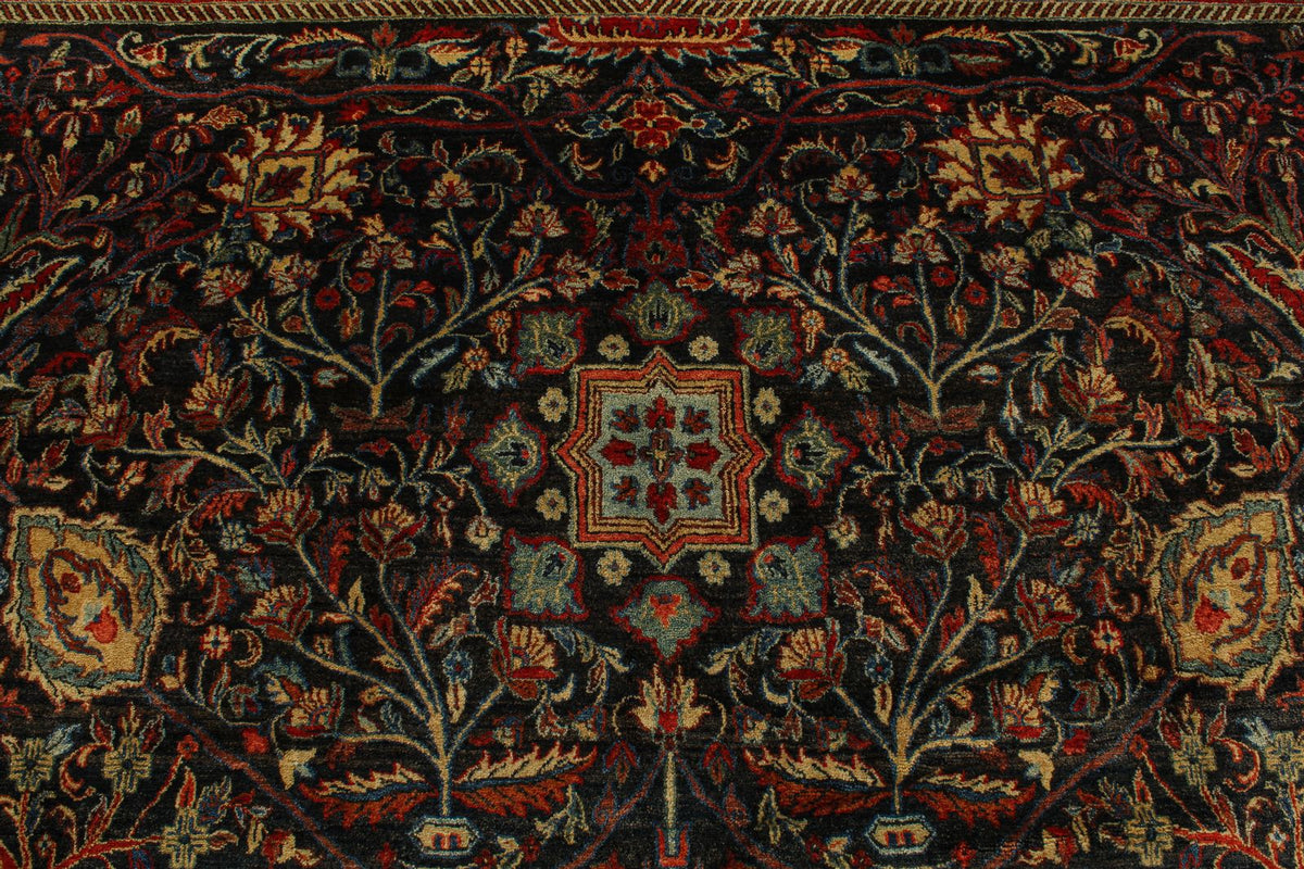 8x11 Navy and Red Anatolian Traditional Rug