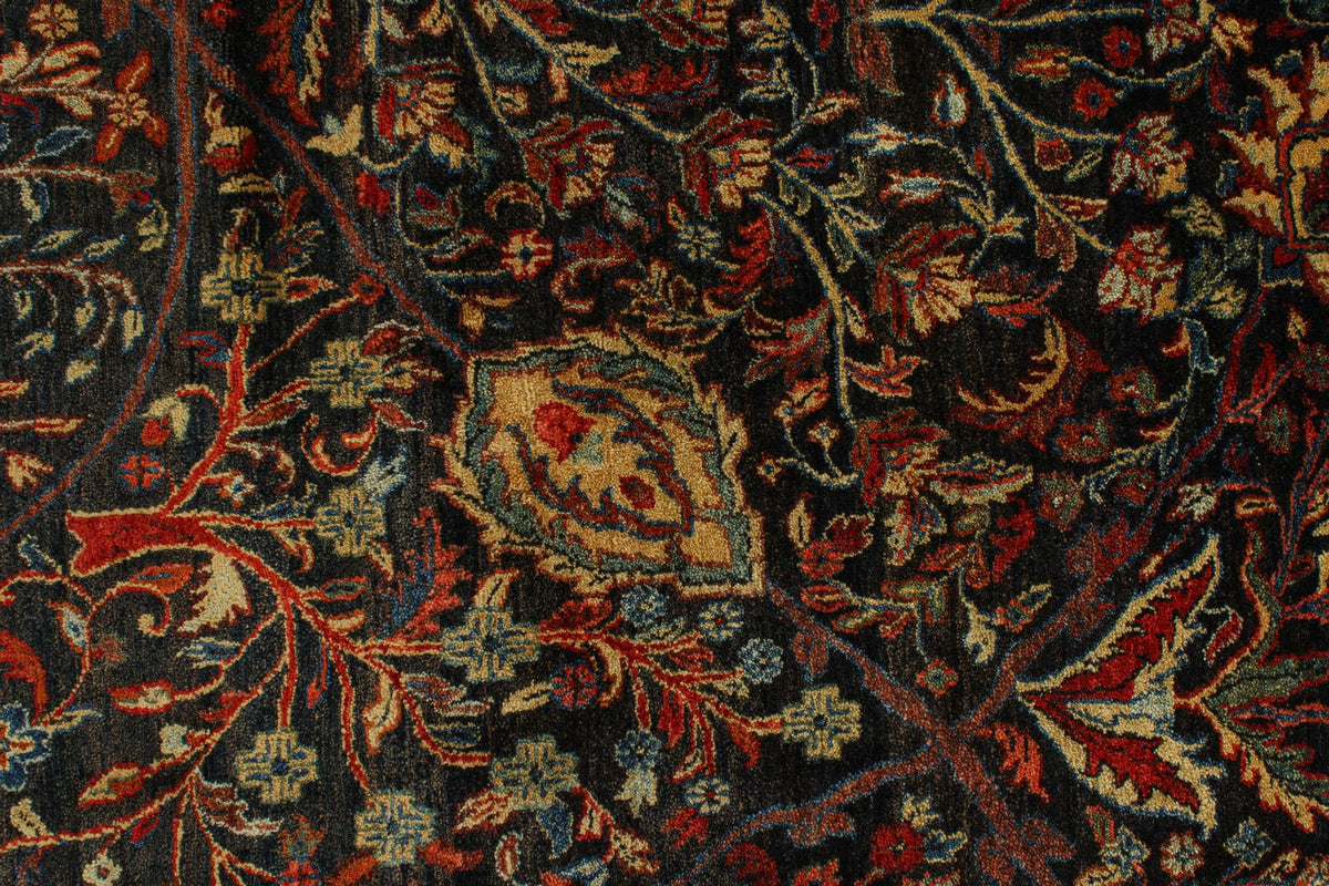 8x11 Navy and Red Anatolian Traditional Rug