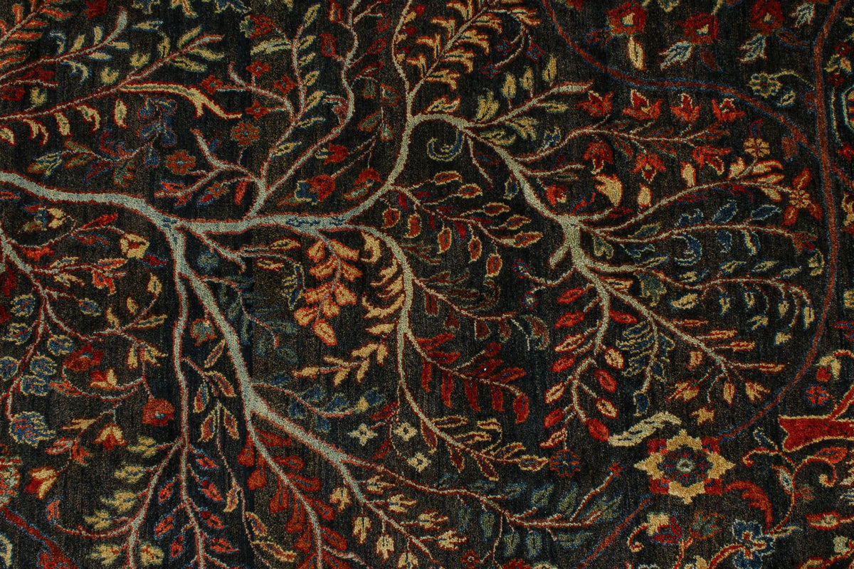 8x11 Navy and Red Anatolian Traditional Rug