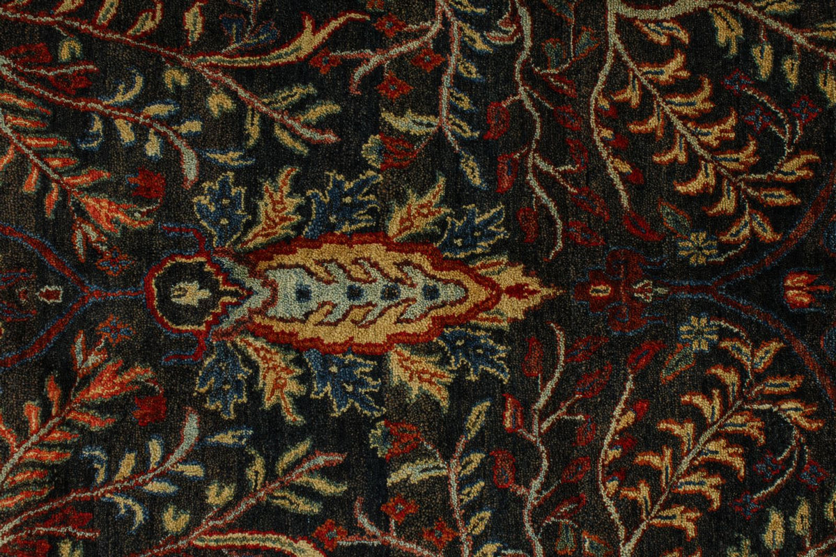 8x11 Navy and Red Anatolian Traditional Rug