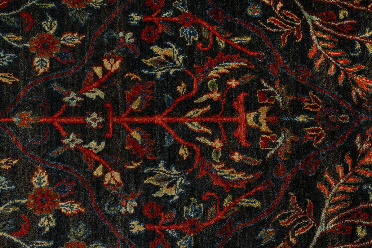8x11 Navy and Red Anatolian Traditional Rug