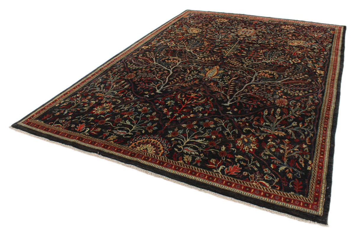 8x11 Navy and Red Anatolian Traditional Rug