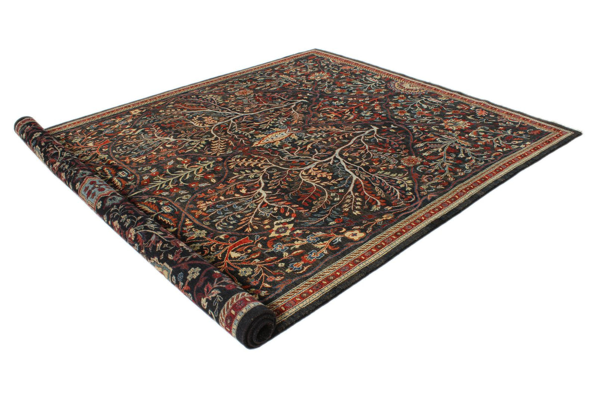 8x11 Navy and Red Anatolian Traditional Rug
