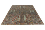 7x9 Gray and Multicolor Turkish Oushak Rug