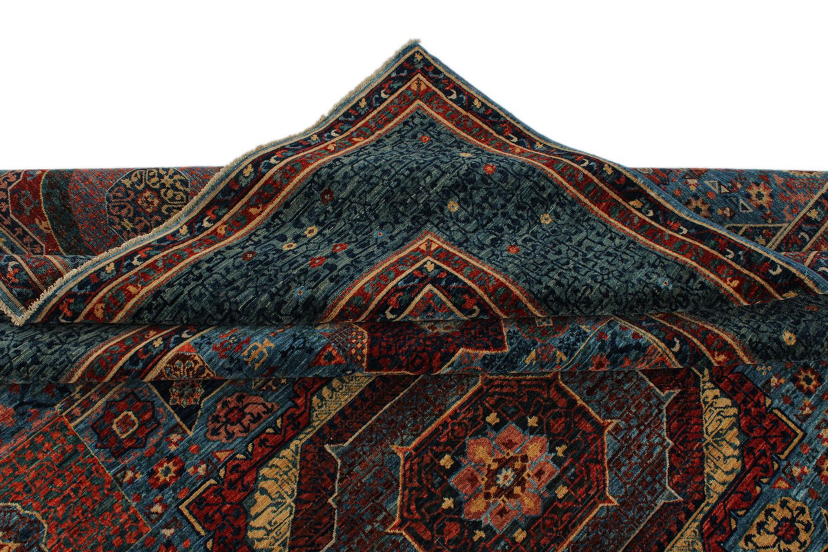 8x10 Blue and Multicolor Anatolian Traditional Rug