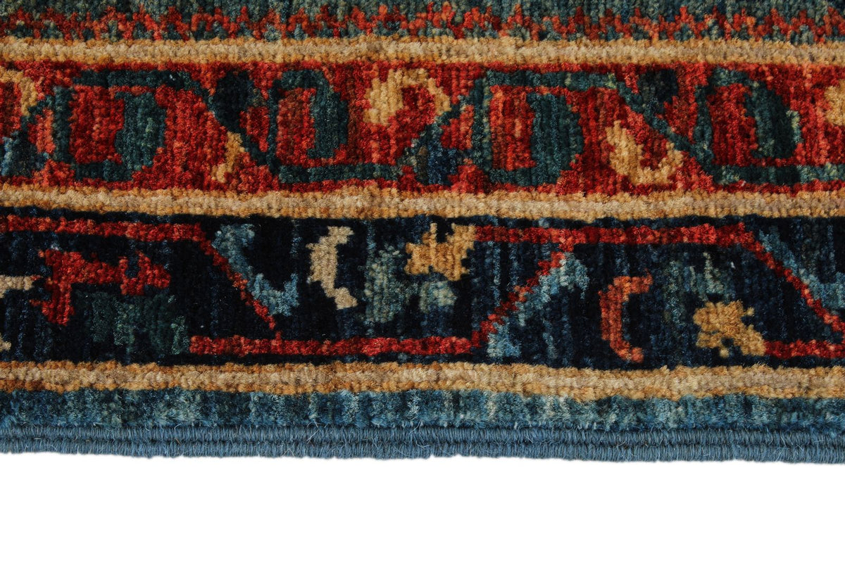 8x10 Blue and Multicolor Anatolian Traditional Rug