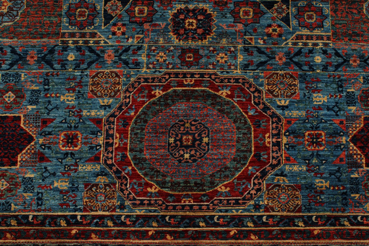 8x10 Blue and Multicolor Anatolian Traditional Rug