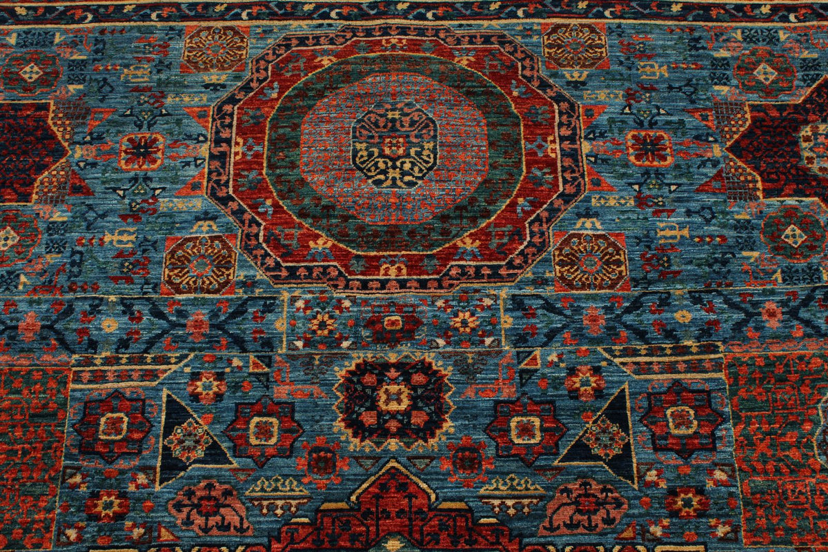 8x10 Blue and Multicolor Anatolian Traditional Rug