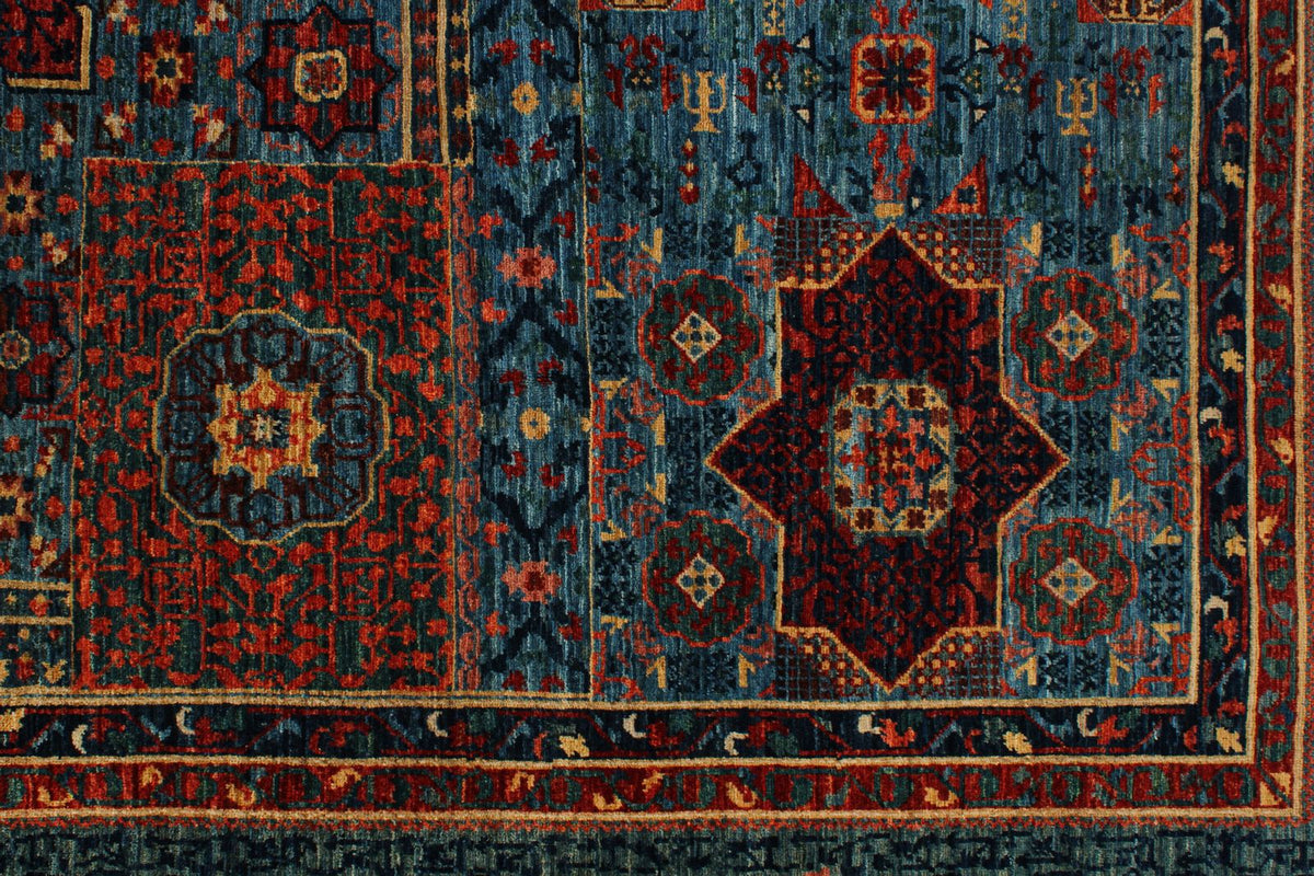 8x10 Blue and Multicolor Anatolian Traditional Rug