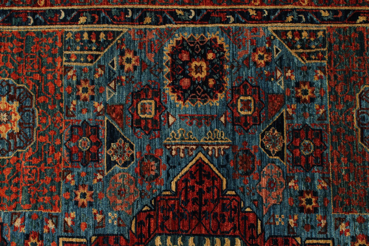 8x10 Blue and Multicolor Anatolian Traditional Rug