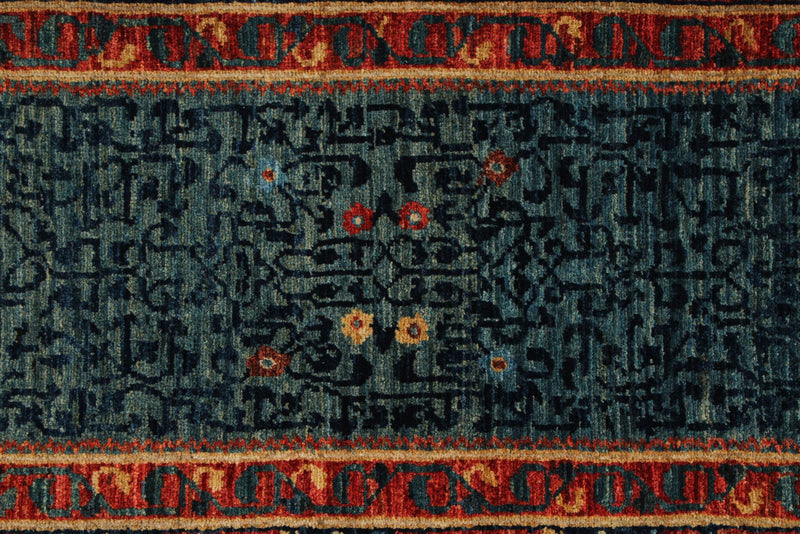 8x10 Blue and Multicolor Anatolian Traditional Rug
