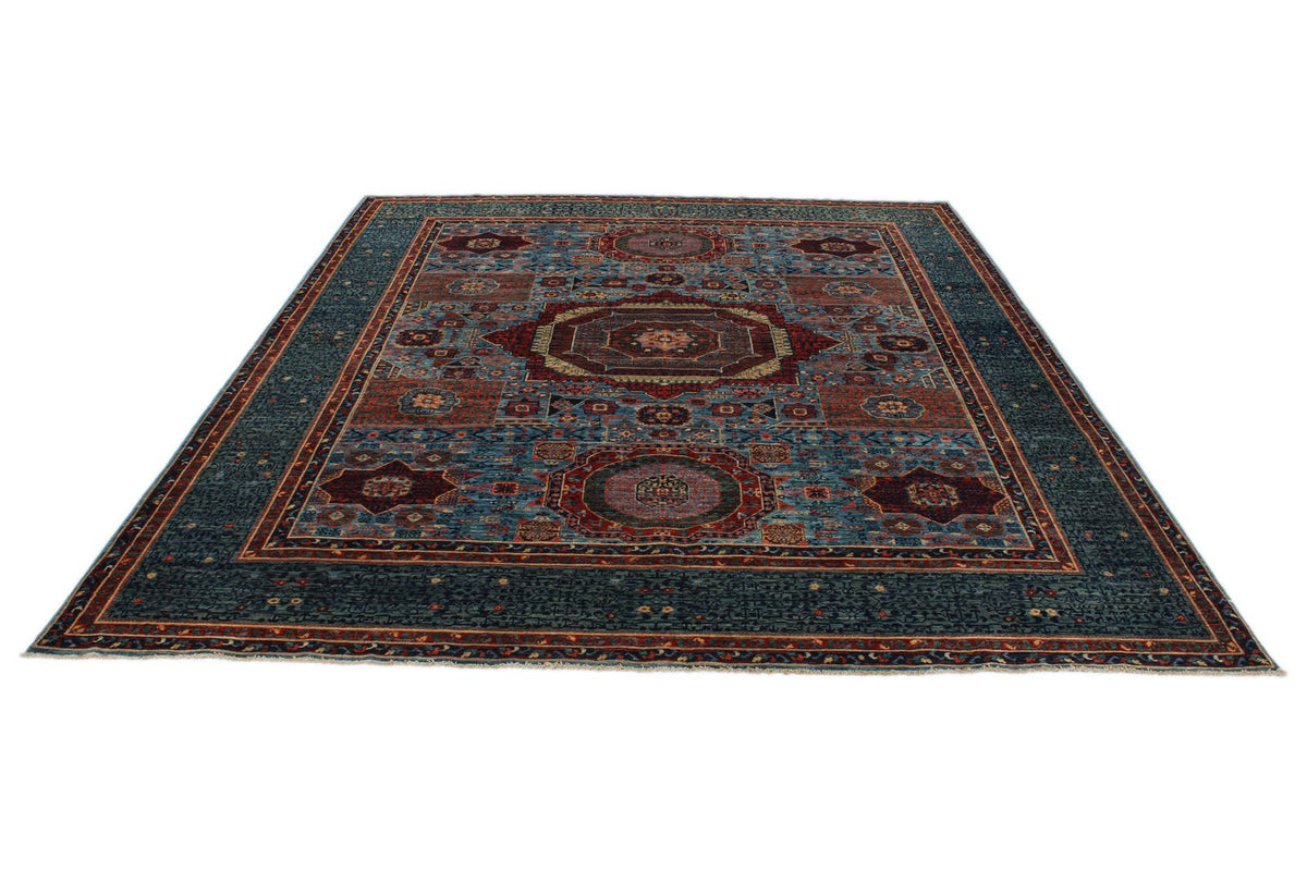 8x10 Blue and Multicolor Anatolian Traditional Rug