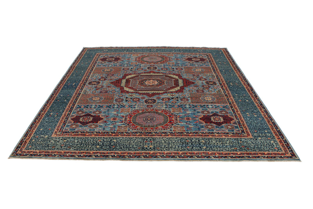8x10 Blue and Multicolor Anatolian Traditional Rug