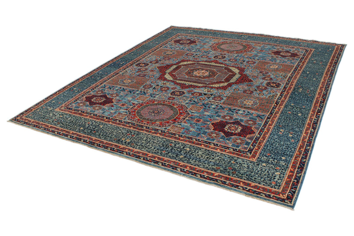8x10 Blue and Multicolor Anatolian Traditional Rug
