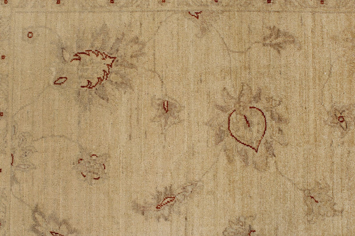 7x10 Ivory and Ivory Turkish Oushak Rug