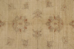 7x10 Ivory and Ivory Turkish Oushak Rug