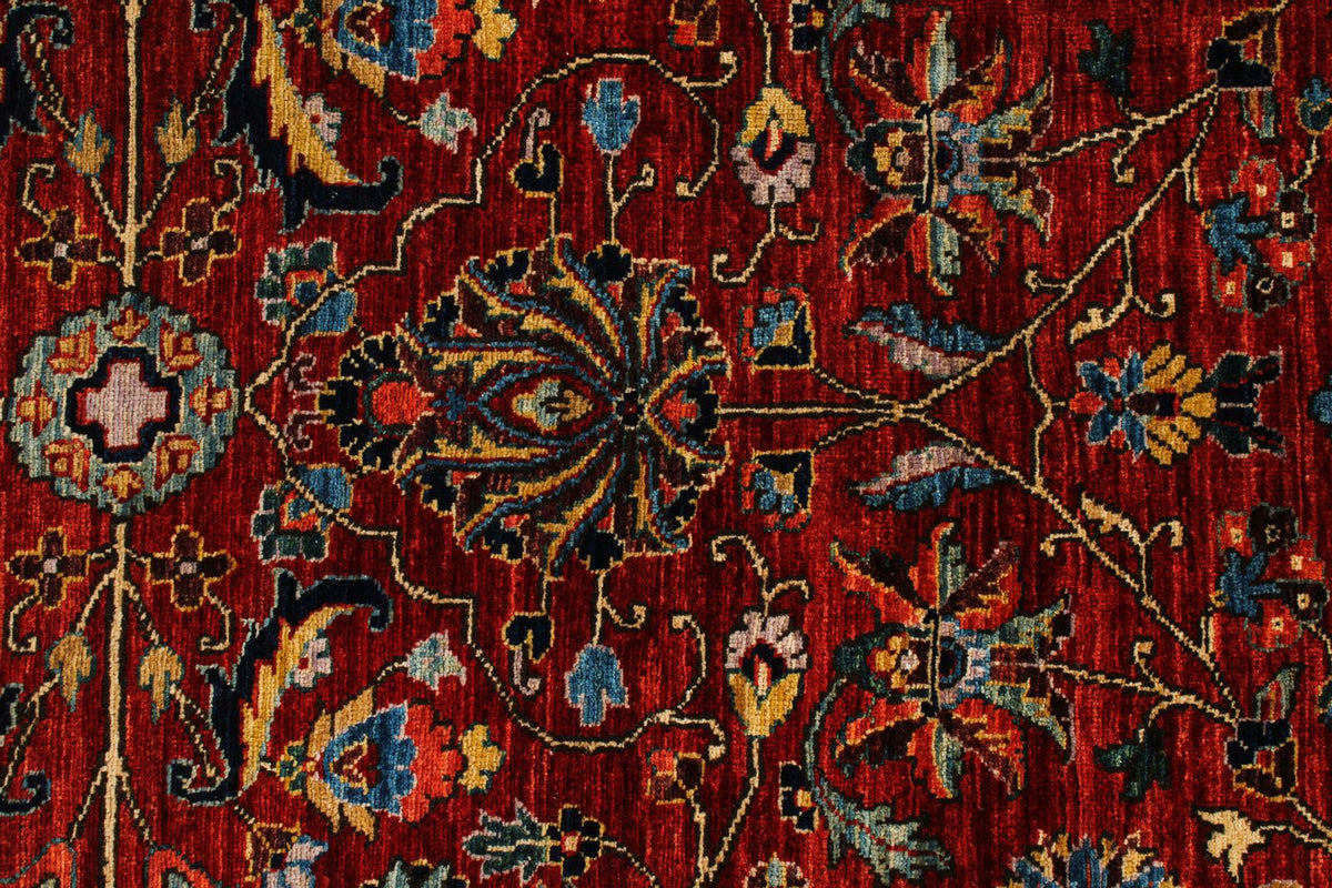 8x10 Red and Navy Traditional Rug