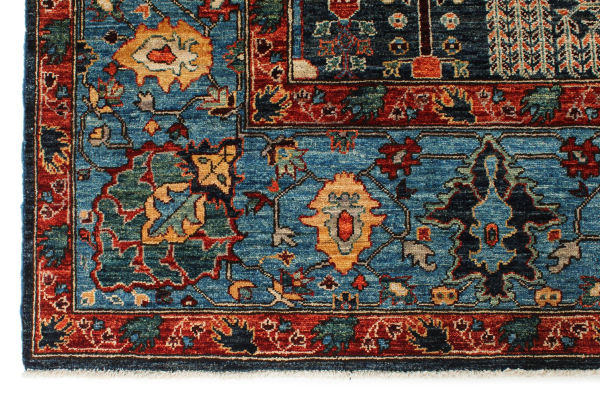 8x11 Navy and Blue Anatolian Traditional Rug