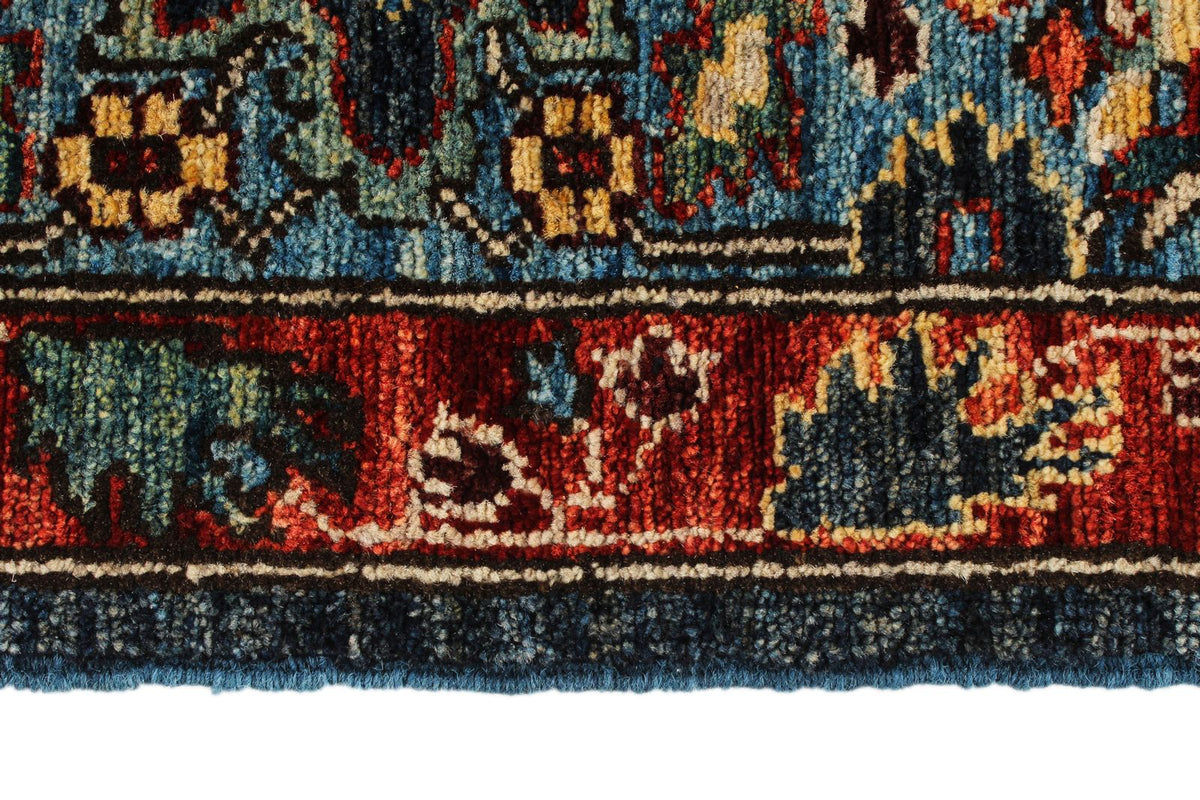 8x11 Navy and Blue Anatolian Traditional Rug