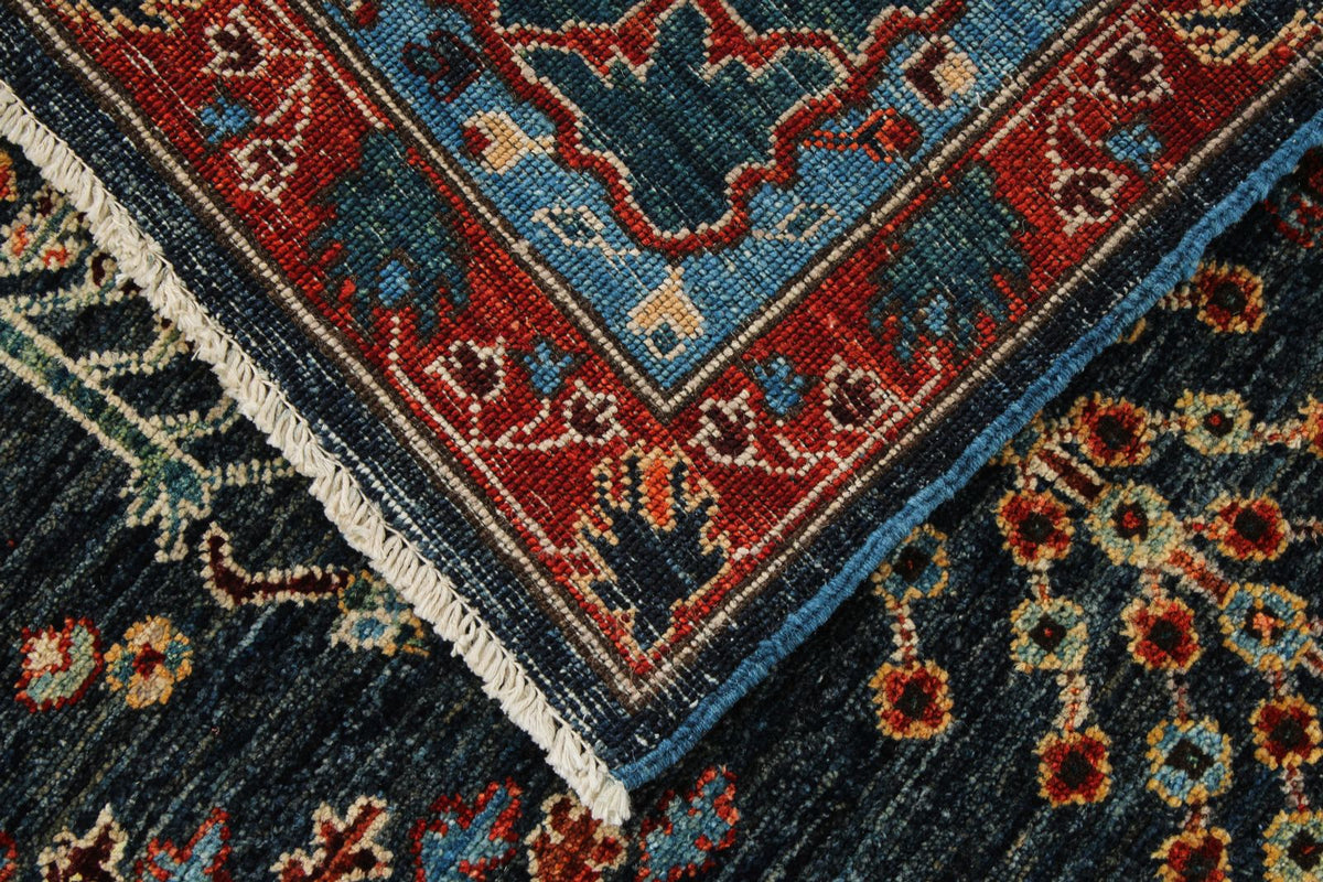 8x11 Navy and Blue Anatolian Traditional Rug