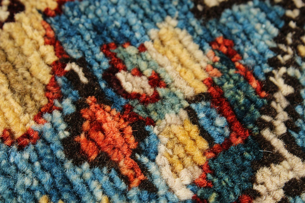 8x11 Navy and Blue Anatolian Traditional Rug
