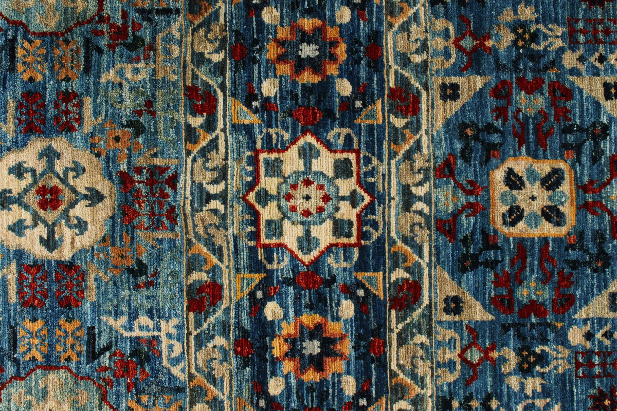 3x5 Blue and Multicolor Anatolian Traditional Rug