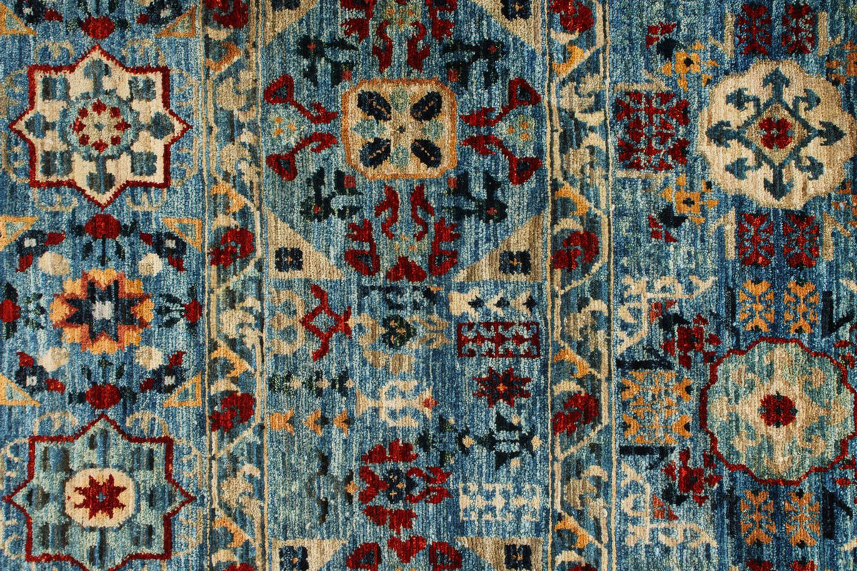 3x5 Blue and Multicolor Anatolian Traditional Rug