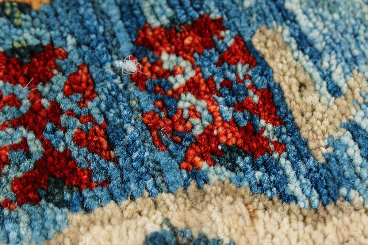3x5 Blue and Multicolor Anatolian Traditional Rug