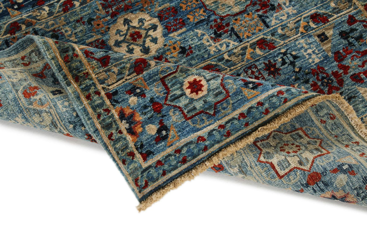 3x5 Blue and Multicolor Anatolian Traditional Rug