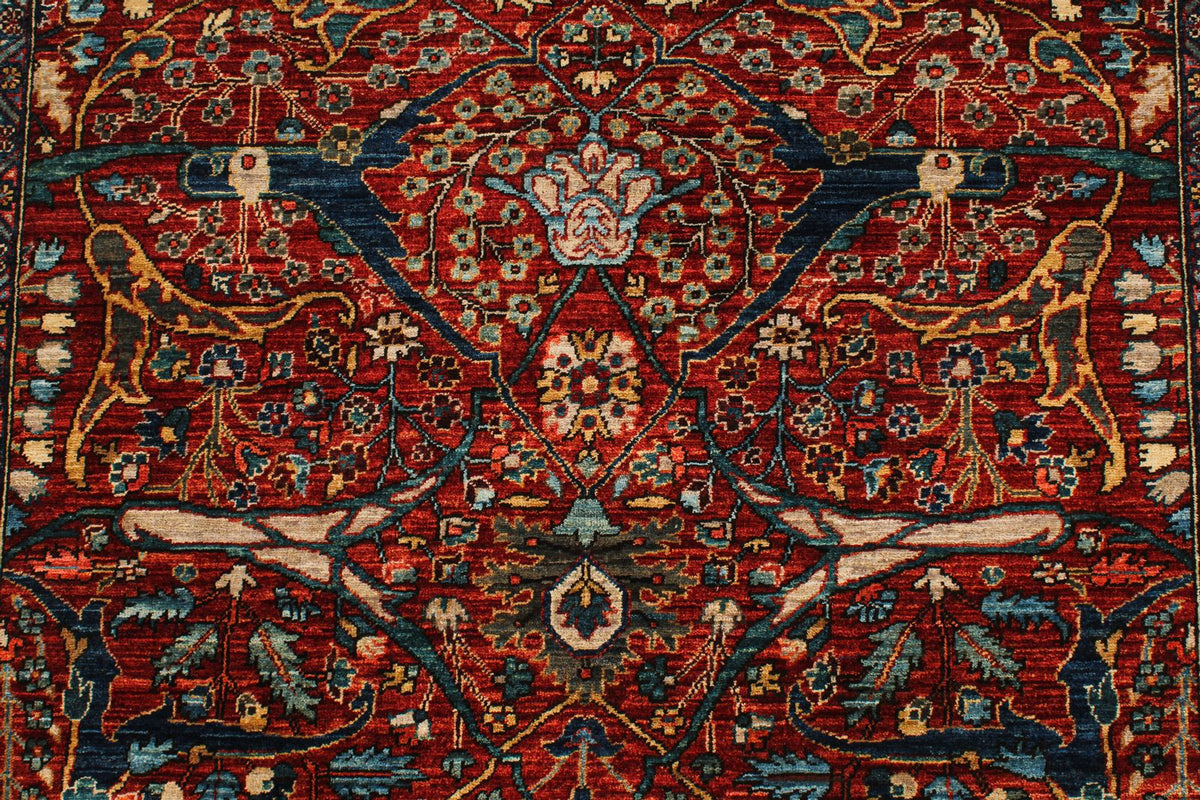3x5 Rust and Multicolor Anatolian Traditional Rug