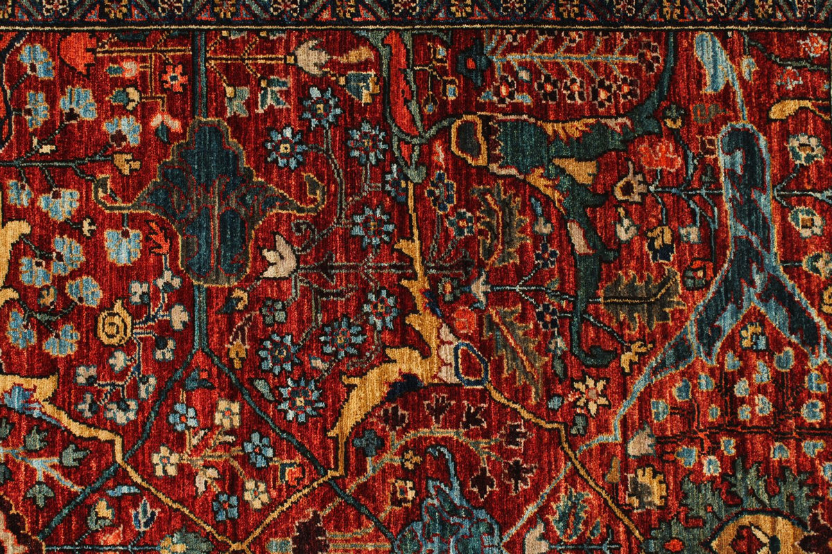 3x5 Rust and Multicolor Anatolian Traditional Rug