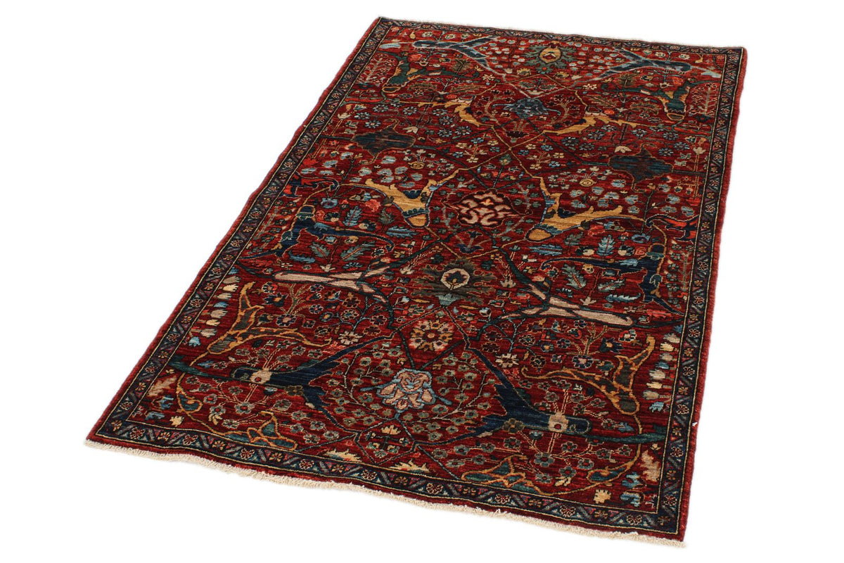 3x5 Rust and Multicolor Anatolian Traditional Rug