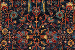 3x5 Navy and Multicolor Traditional Rug