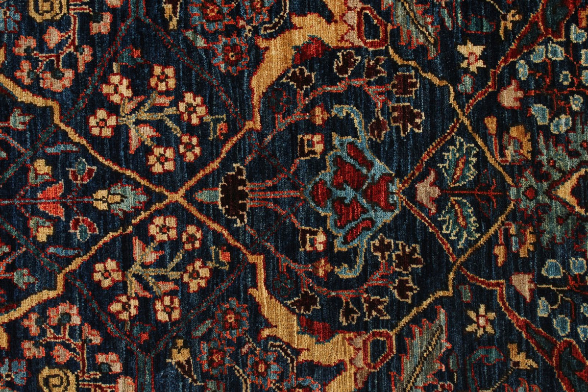 3x5 Navy and Multicolor Anatolian Traditional Rug