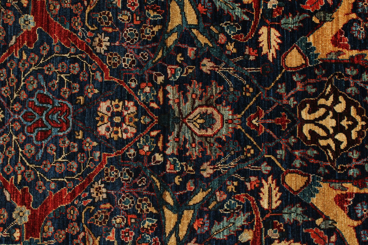 3x5 Navy and Multicolor Anatolian Traditional Rug