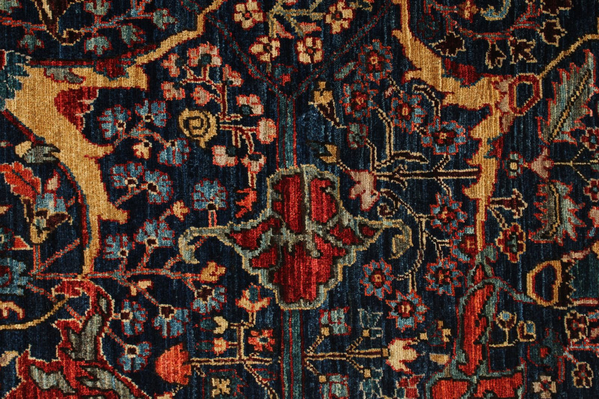 3x5 Navy and Multicolor Anatolian Traditional Rug