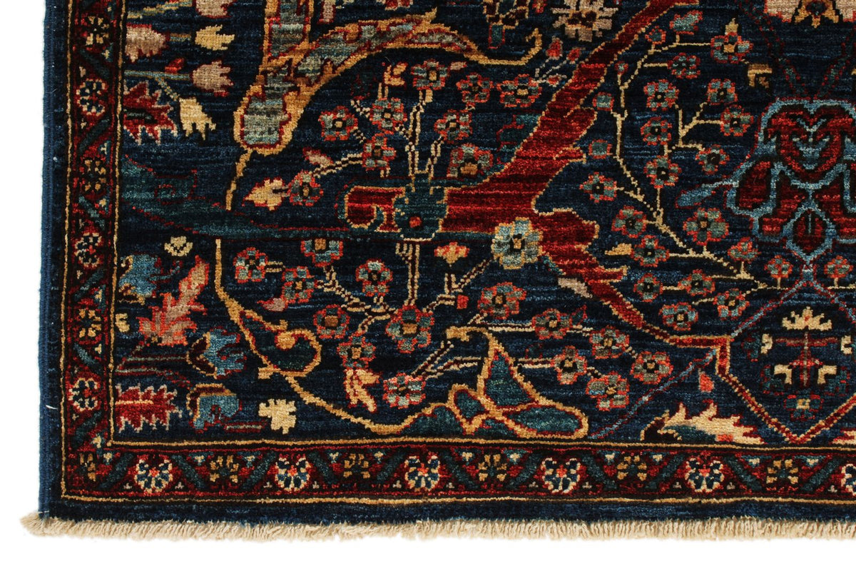 3x5 Navy and Multicolor Anatolian Traditional Rug