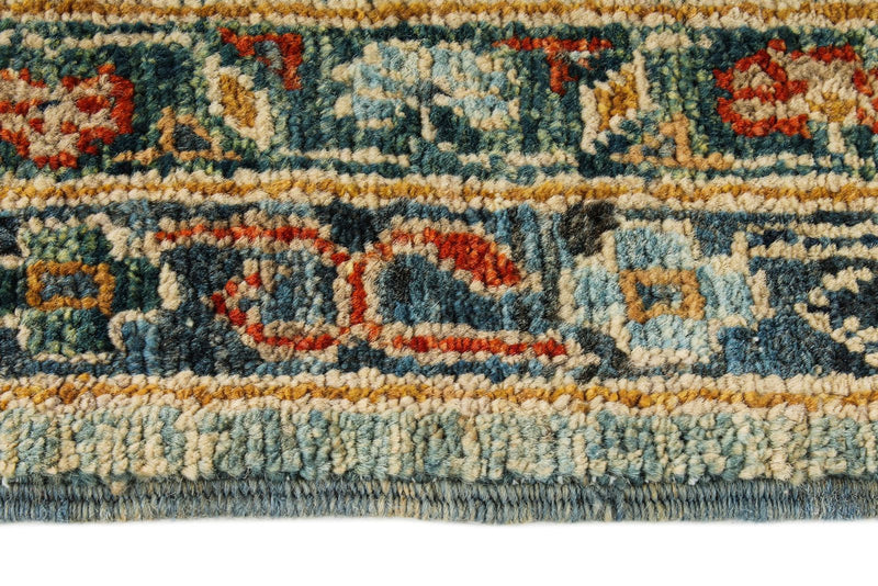 9x12 Green and Blue Anatolian Traditional Rug