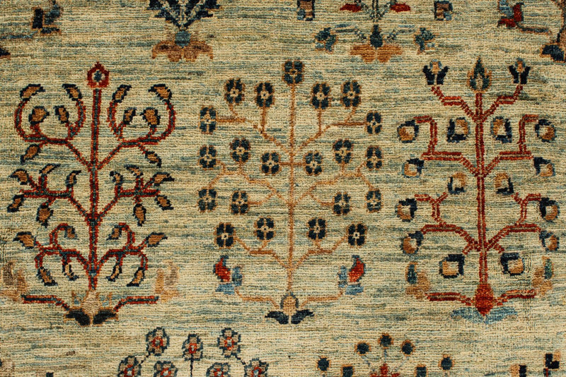 9x12 Green and Blue Anatolian Traditional Rug