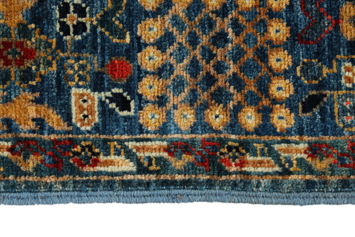 3x5 Blue and Multicolor Traditional Rug