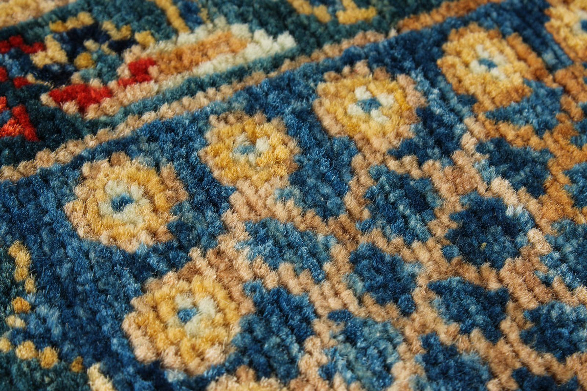 3x5 Blue and Multicolor Traditional Rug