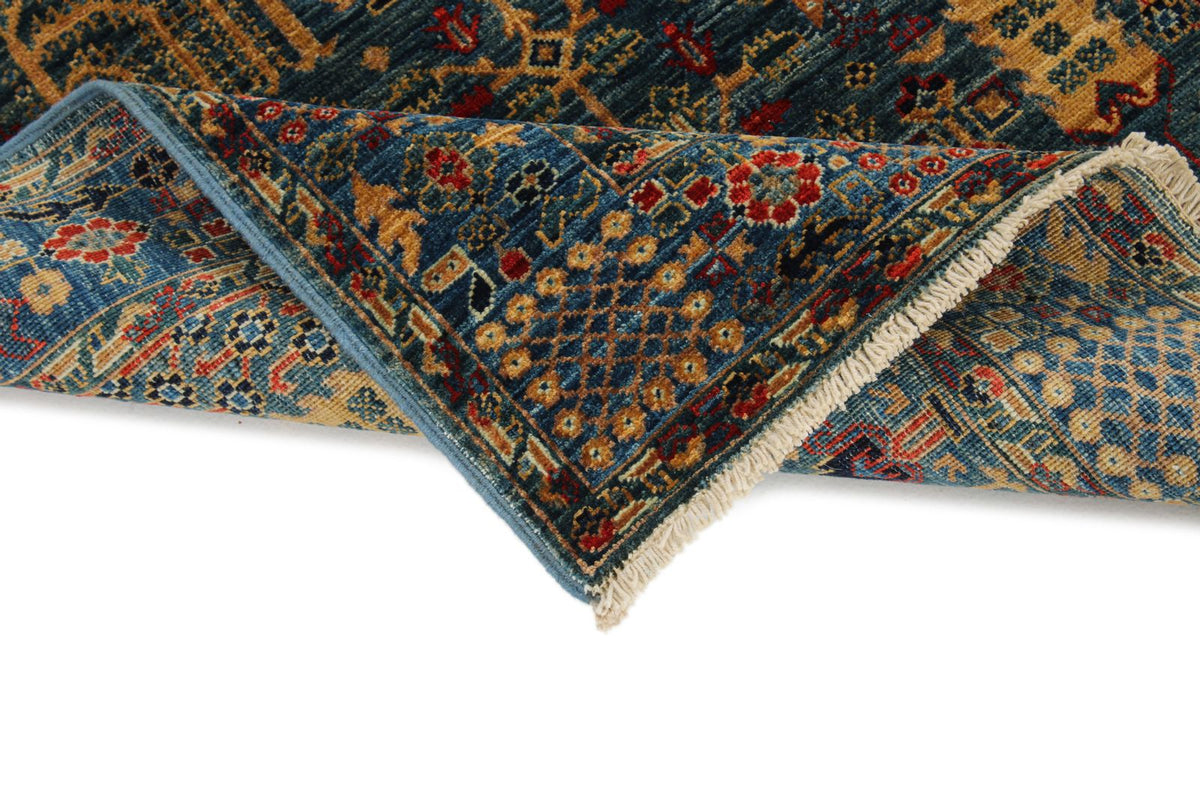 3x5 Blue and Multicolor Traditional Rug